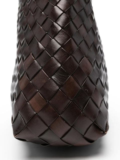 DRAGON DIFFUSION leather woven shoulder bag - Brown