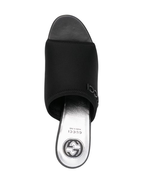 Gucci 75mm Interlocking G mules - Black