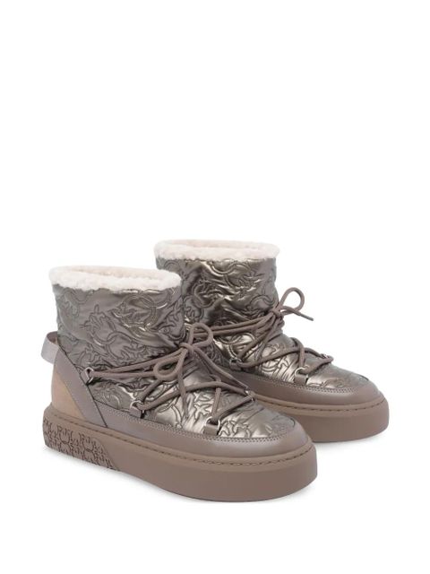 PINKO quilted floral-pattern boots - Grey - zdjęcie produktu nr 2