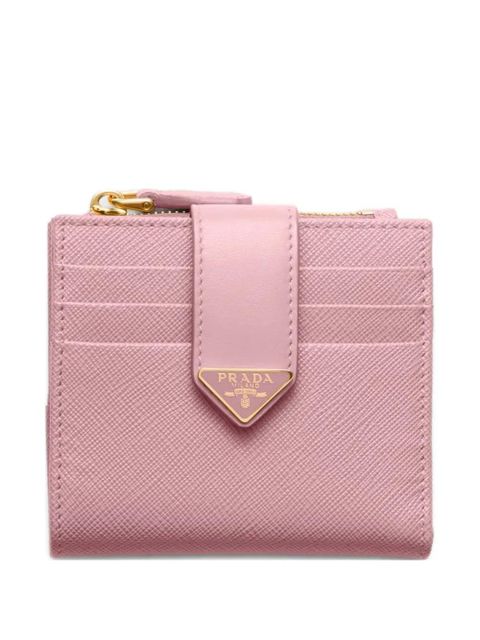Prada small saffiano and smooth leather wallet - Pink - zdjęcie produktu nr 1