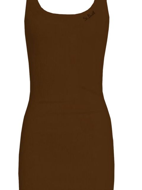 MC2 Saint Barth ribbed logo dress - Brown - zdjęcie produktu nr 2