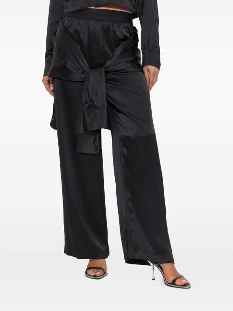 Alexander Wang knotted-detail silk pants - Black