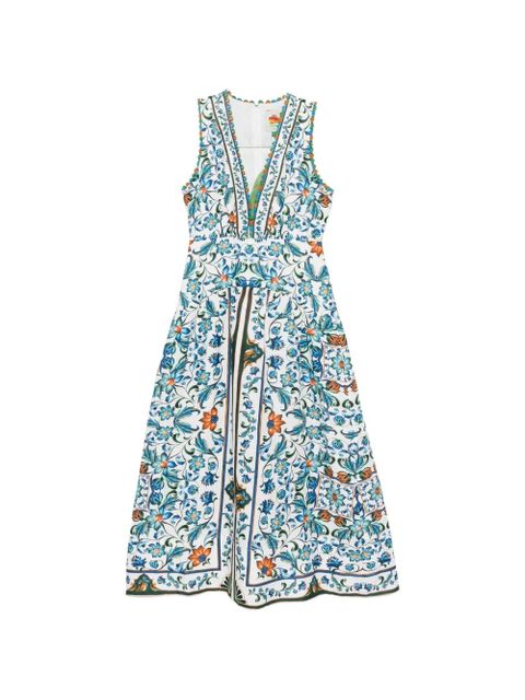 FARM Rio floral-print V-neck midi dress - White - zdjęcie produktu nr 1