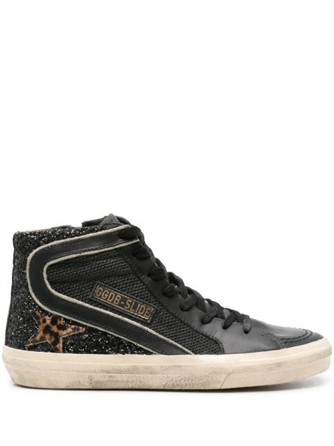 Golden Goose Slide high-top leather sneakers - Black - zdjęcie produktu nr 1