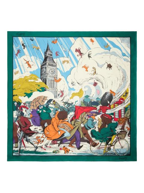 Burberry seasonal-print silk scarf - Green - zdjęcie produktu nr 1