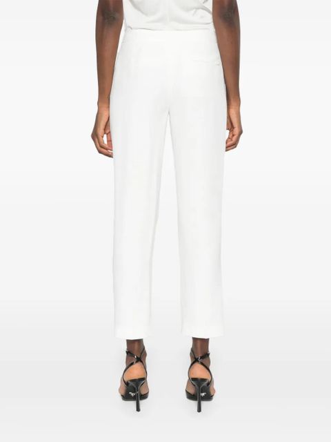 Alexander McQueen crepe cigarette trousers - White