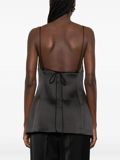 Róhe spaghetti-strap sleeveless top - Black