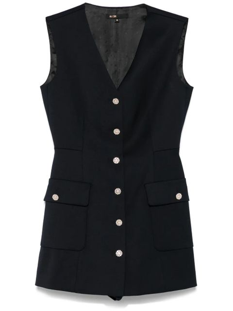 Maje V-neck playsuit - Blue - zdjęcie produktu nr 1