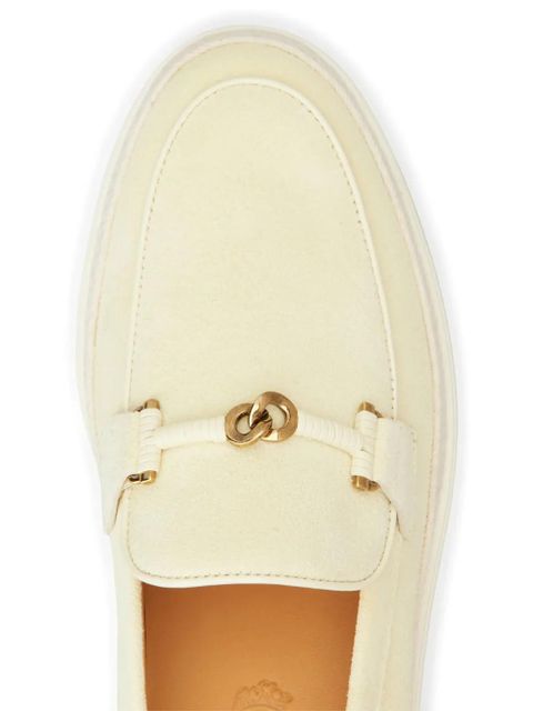 Tod's T-Ring suede loafers - Yellow