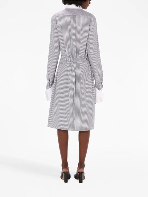 JW Anderson striped cotton shirt dress - White