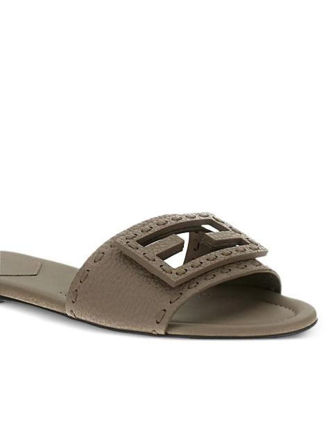 FENDI leather slides - Grey