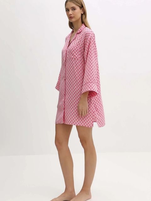 Dkny koszula nocna damska kolor różowy YI30061 - zdjęcie produktu nr 2