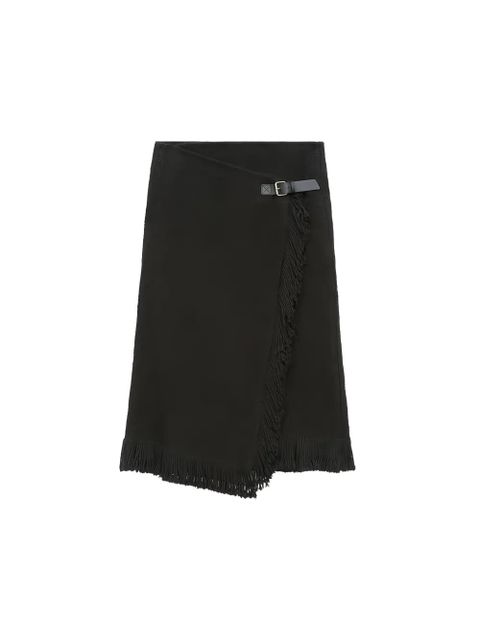 ISABEL MARANT tassel-hem midi skirt - Black