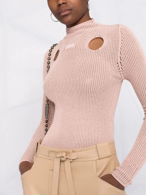 Off-White Meteor knitted top - Neutrals
