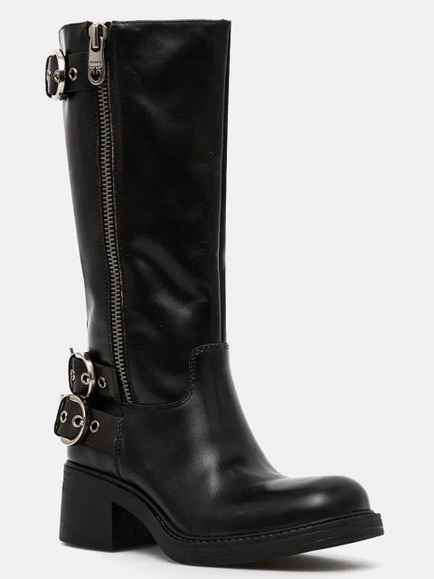 Pinko kozaki Alys damskie kolor czarny na słupku SD0153 P056 Z99