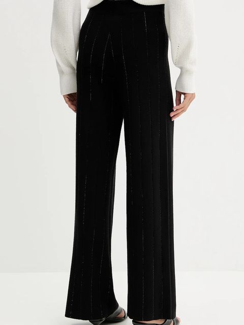 Fracomina spodnie dresowe damskie kolor czarny proste high waist FS25WV3002K50401 - zdjęcie produktu nr 2