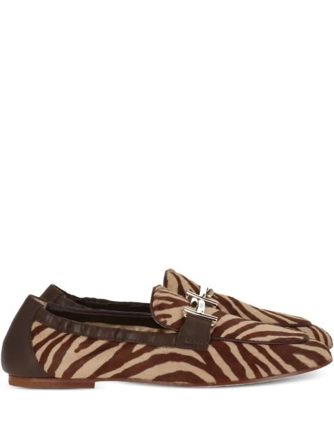 Tod's zebra-print loafers - Brown - zdjęcie produktu nr 1