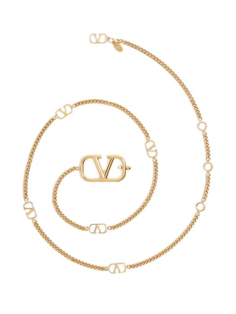 Valentino Garavani VLogo Signature polish-finish belt - Gold