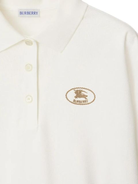 Burberry cropped cotton polo shirt - White - zdjęcie produktu nr 2