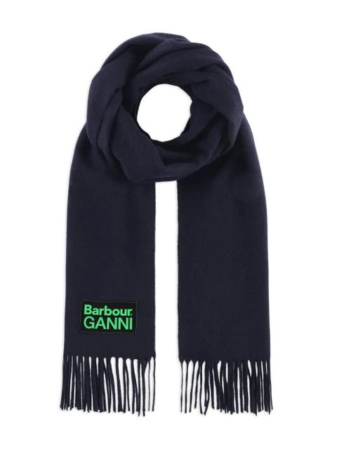 GANNI x Barbour fringe scarf - Blue - zdjęcie produktu nr 1