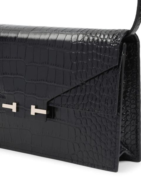 TOM FORD crocodile-effect shoulder bag - Black