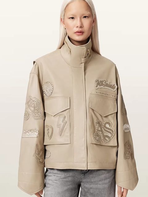 AllSaints skórzana damska CLAY - zdjęcie produktu nr 1