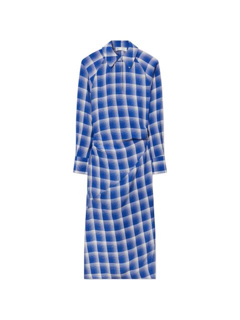 Tory Burch plaid shirtdress - Blue - zdjęcie produktu nr 1