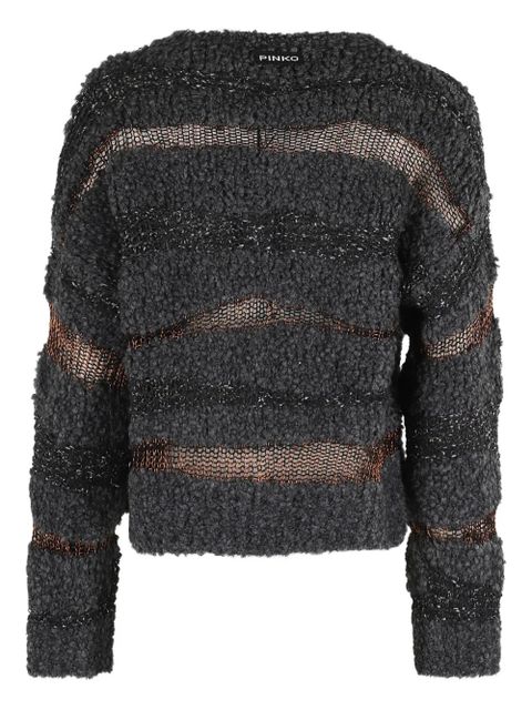 PINKO metallic-striped long-sleeves sweater - Grey - zdjęcie produktu nr 2