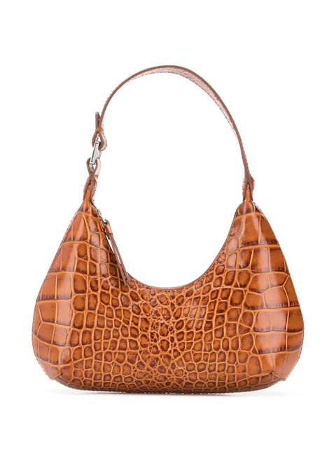 BY FAR crocodile-effect shoulder bag - Brown - zdjęcie produktu nr 2