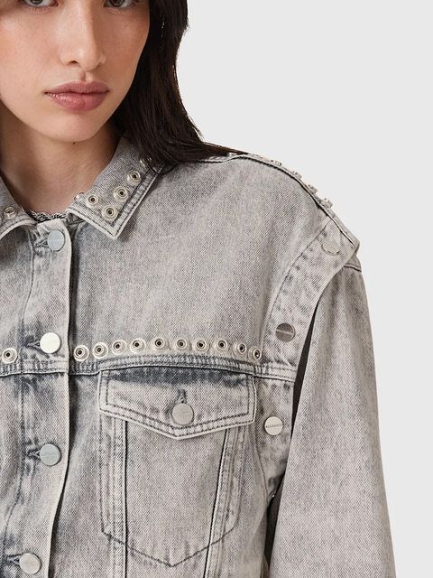 AllSaints kurtka jeansowa bawełniana CHLO - zdjęcie produktu nr 2