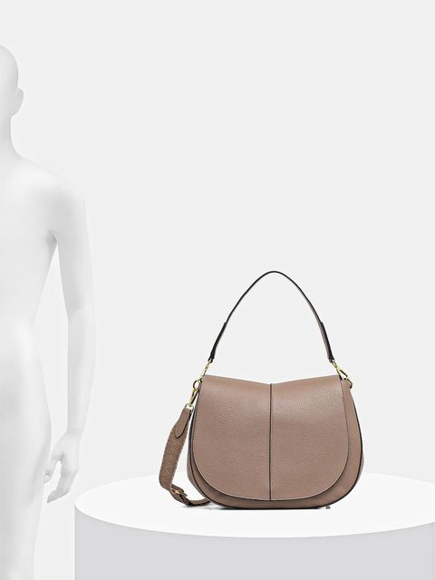 Gianni Chiarini torebka skórzana HELENA ROUND kolor beżowy BS 6037/COMM GRN-NA