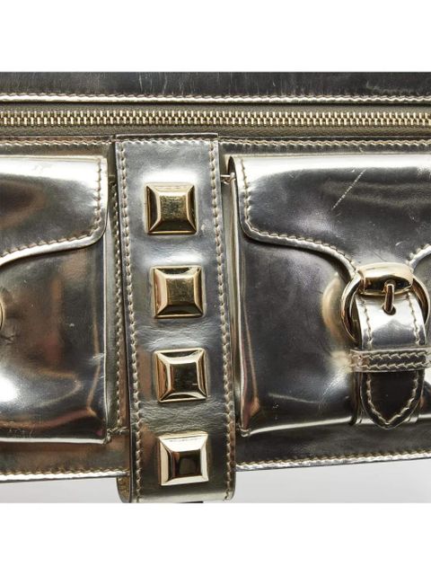Gucci Pre-Owned metallic studded clutch bag - zdjęcie produktu nr 2