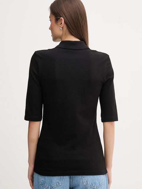 Lacoste t-shirt bawełniany kolor czarny
