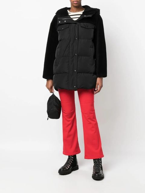 Yves Salomon high-rise button-waist trousers - Red