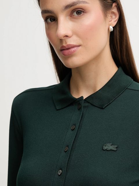 Lacoste longsleeve damski kolor zielony PF5464