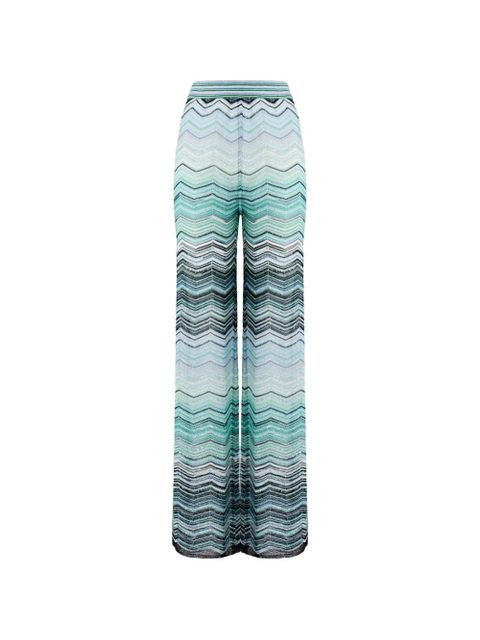 Missoni chevron-pattern trousers - Blue - zdjęcie produktu nr 1