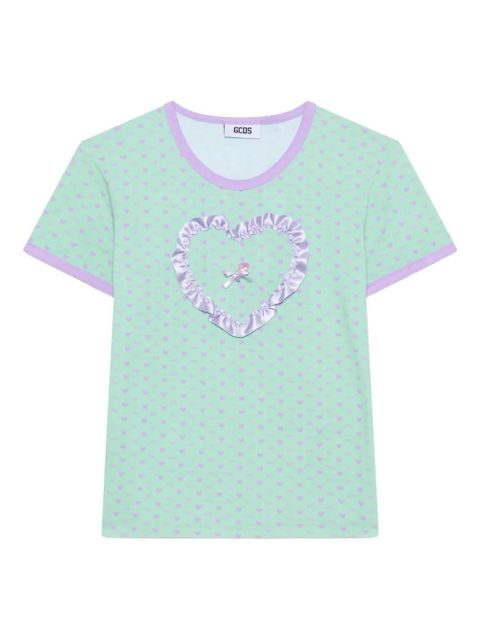 GCDS Polly Pocket heart-print T-shirt - Green - zdjęcie produktu nr 1