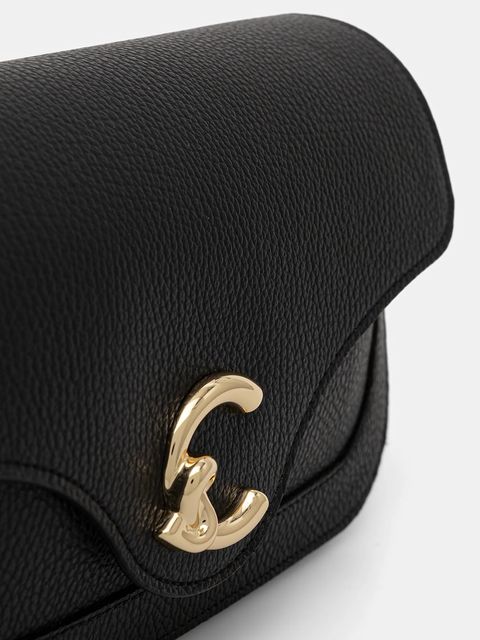 Coccinelle torebka skórzana COCCINELLE C-ME kolor czarny E1.SSL.12.03.01