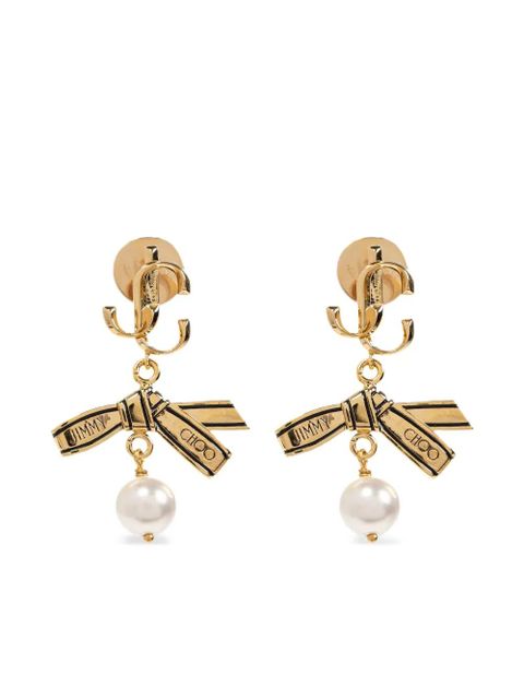 Jimmy Choo ribbon earrings - Gold - zdjęcie produktu nr 1