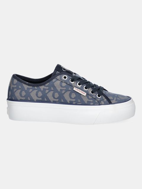 Calvin Klein Jeans trampki VULC FLATF JACQUARD AOP damskie kolor granatowy YW0YW01965 - zdjęcie produktu nr 2