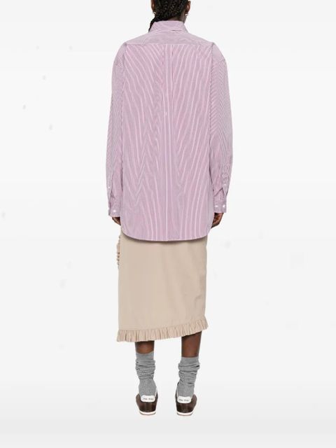 Miu Miu striped buttoned shirt - Red