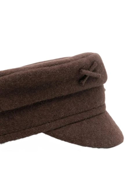 Ruslan Baginskiy embroidered-logo beret - Brown