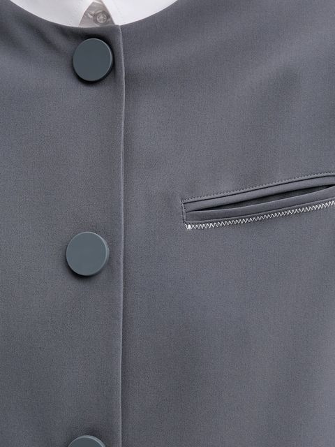 Armani Exchange marynarka kolor szary jednorzędowa gładka XW000656 AF16145