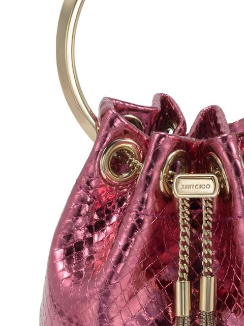 Jimmy Choo Bon Bon metallic bucket bag - Pink - zdjęcie produktu nr 2
