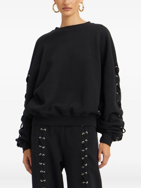 ROTATE BIRGER CHRISTENSEN lace-up sleeve sweatshirt - Black - zdjęcie produktu nr 1