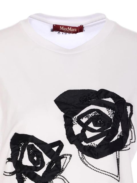 Max Mara floral-print T-Shirt - White