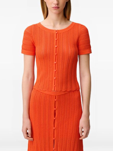 Claudie Pierlot button knitted top - Orange