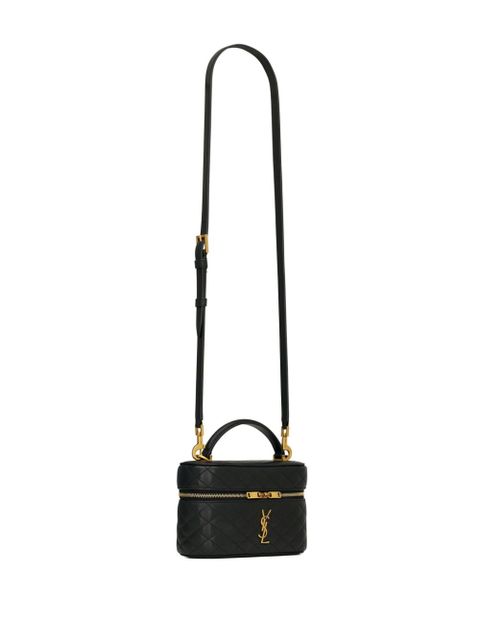 Saint Laurent mini logo-plaque vanity bag - Black