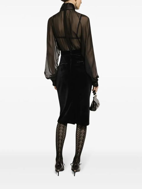 Dolce & Gabbana velvet skirt - Black