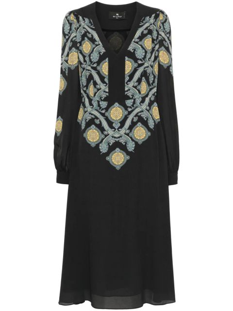 ETRO paisley midi dress - Black
